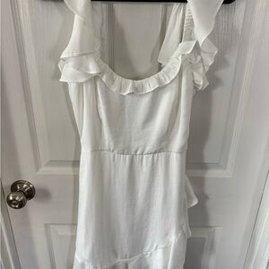 Elegant White Ruffle Dress